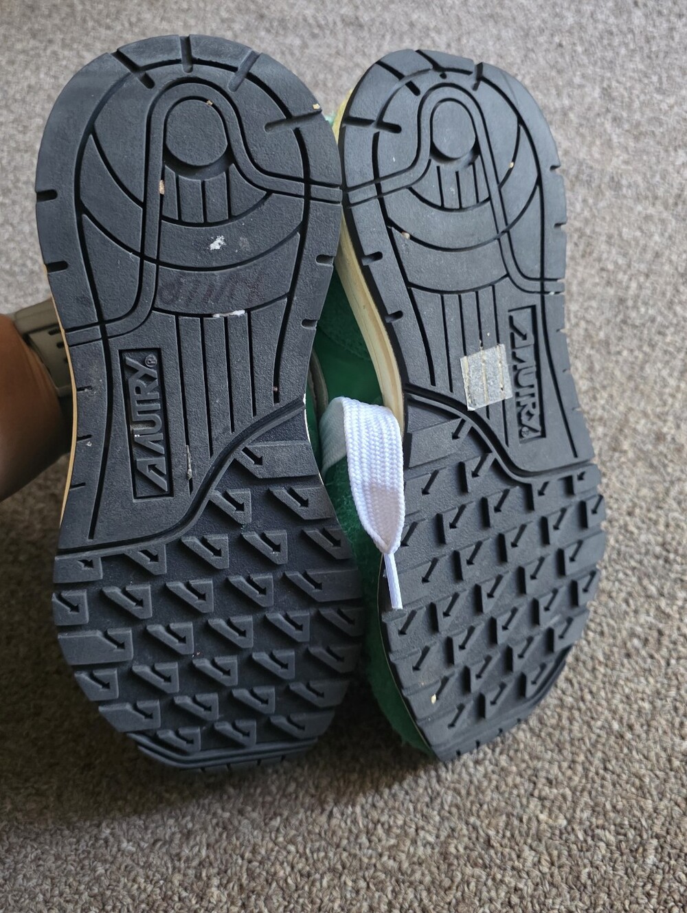 NEW AUTRY women's reelwind low sneakers in green nylon and suede size 38 - Picture 6 of 8
